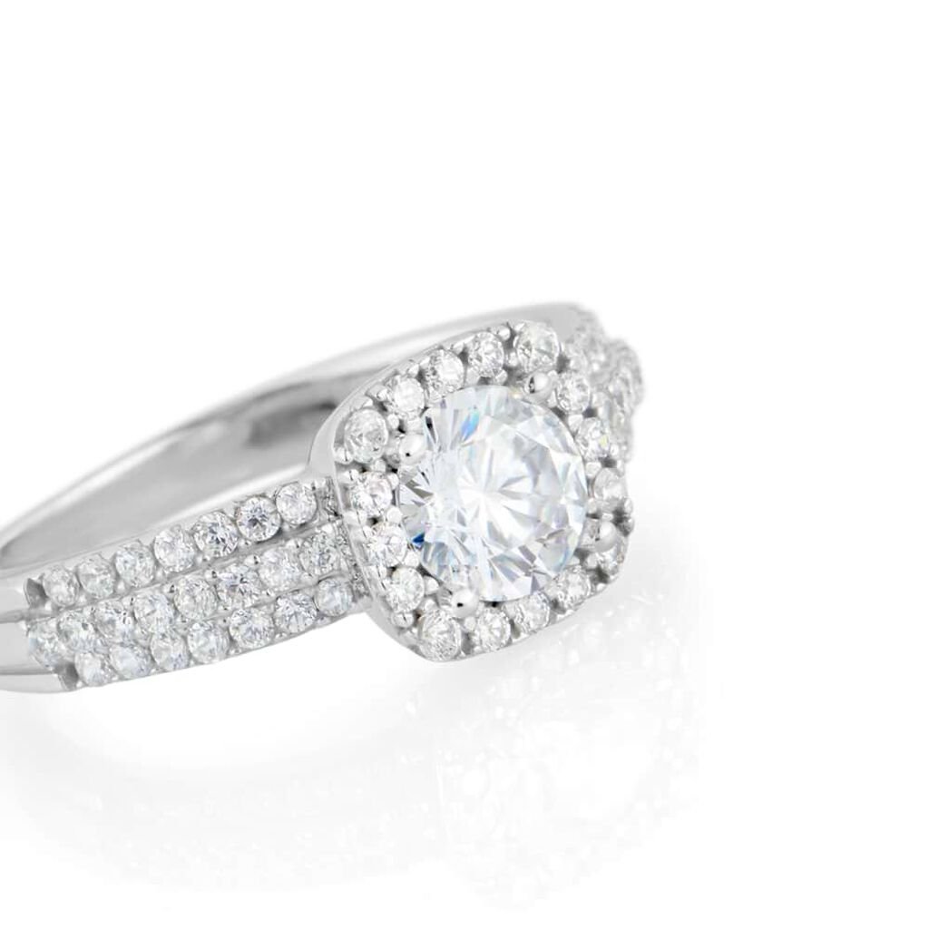Anello Solitario Claire Oro Bianco Cubic Zirconia - Anelli con Pietre Donna | Stroili