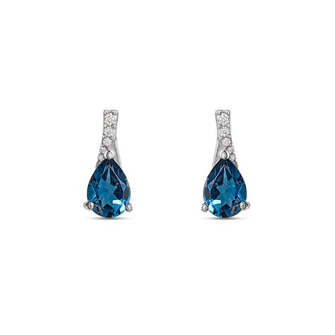 Orecchini Lobo Punto Luce Amélie Oro Bianco Topazio Cubic Zirconia - Orecchini a Lobo Donna | Stroili