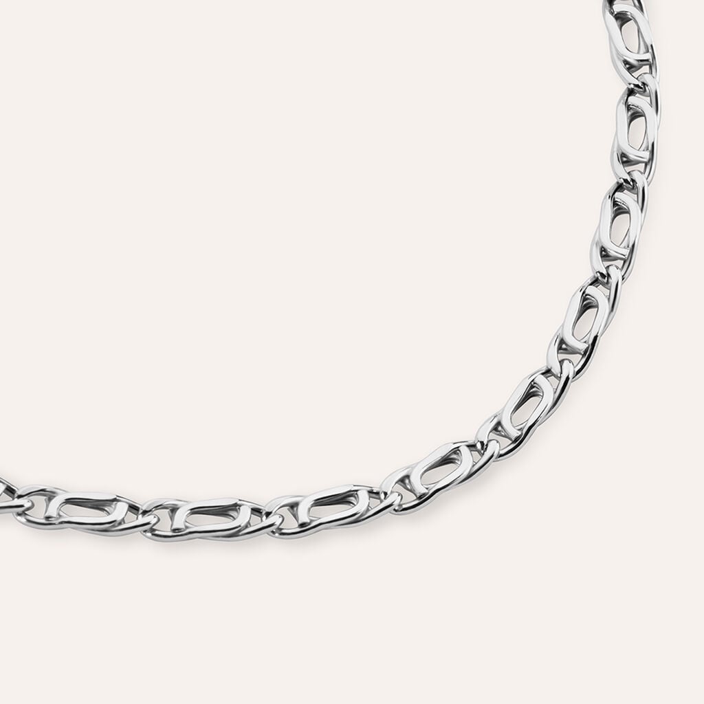 Bracciale Catena Oro Uomo Oro Bianco