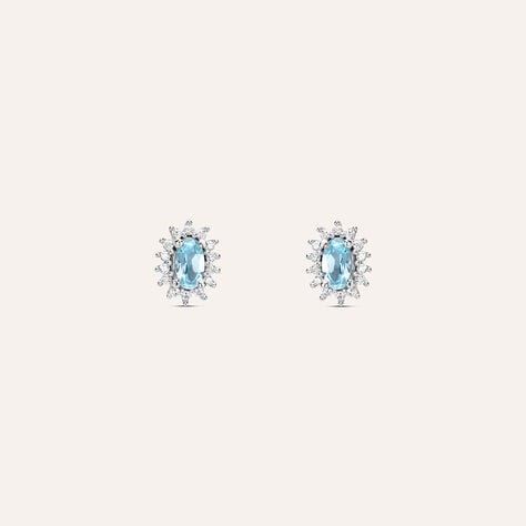 Orecchini Lobo Amélie Oro Bianco Topazio Cubic Zirconia - Orecchini a Lobo Donna | Stroili