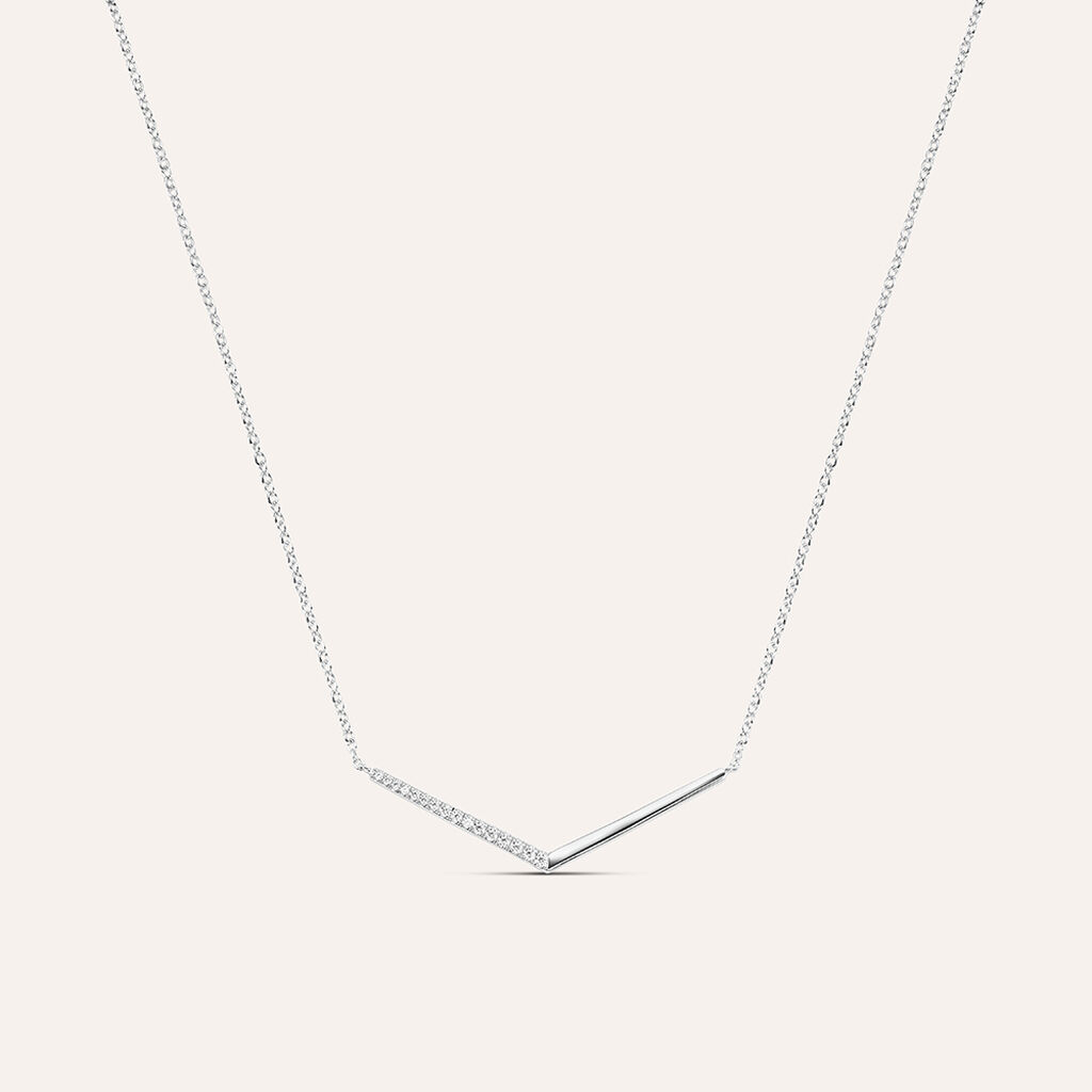 Collana Silver Elegance Argento Rodiato Cubic Zirconia