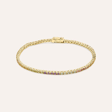 Bracciale Am&eacute;lie Oro Giallo Ametista Citrino Topazio Tormalina Peridoto