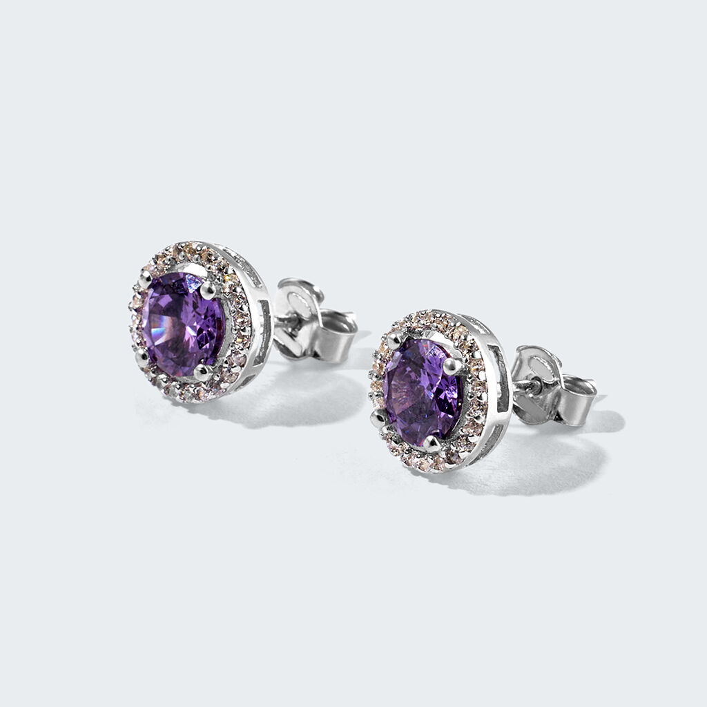 Orecchini Lobo Punto Luce Silver Rainbow Argento Rodiato Cubic Zirconia - Orecchini a Lobo Donna | Stroili