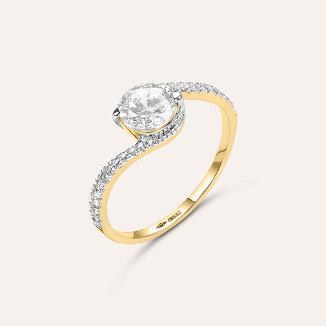 Anello Solitario Claire Oro Giallo Cubic Zirconia - Anelli con Pietre Donna | Stroili