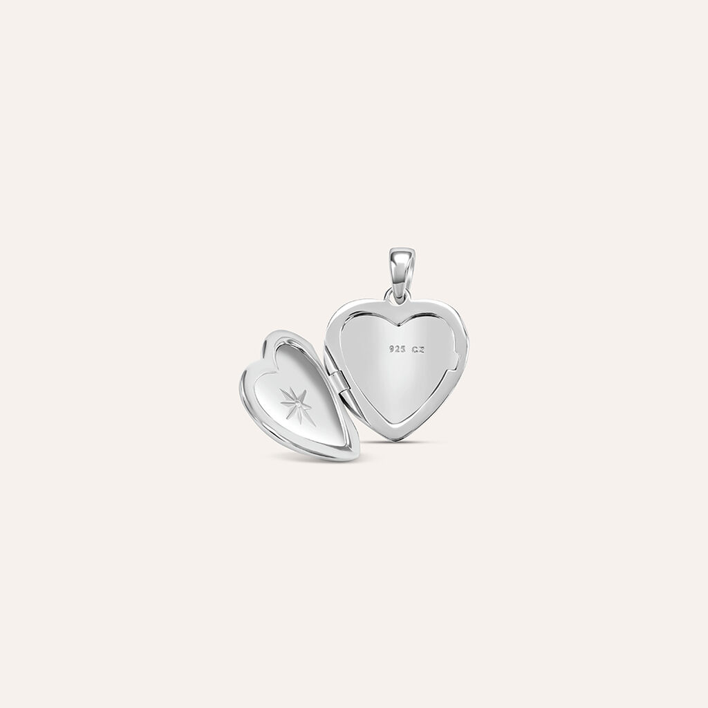 Pendente Portafoto Love Beats Argento Rodiato Cubic Zirconia - Ciondoli Donna | Stroili