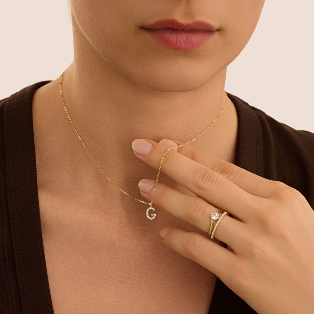 Anello Solitario Claire Oro Giallo Cubic Zirconia