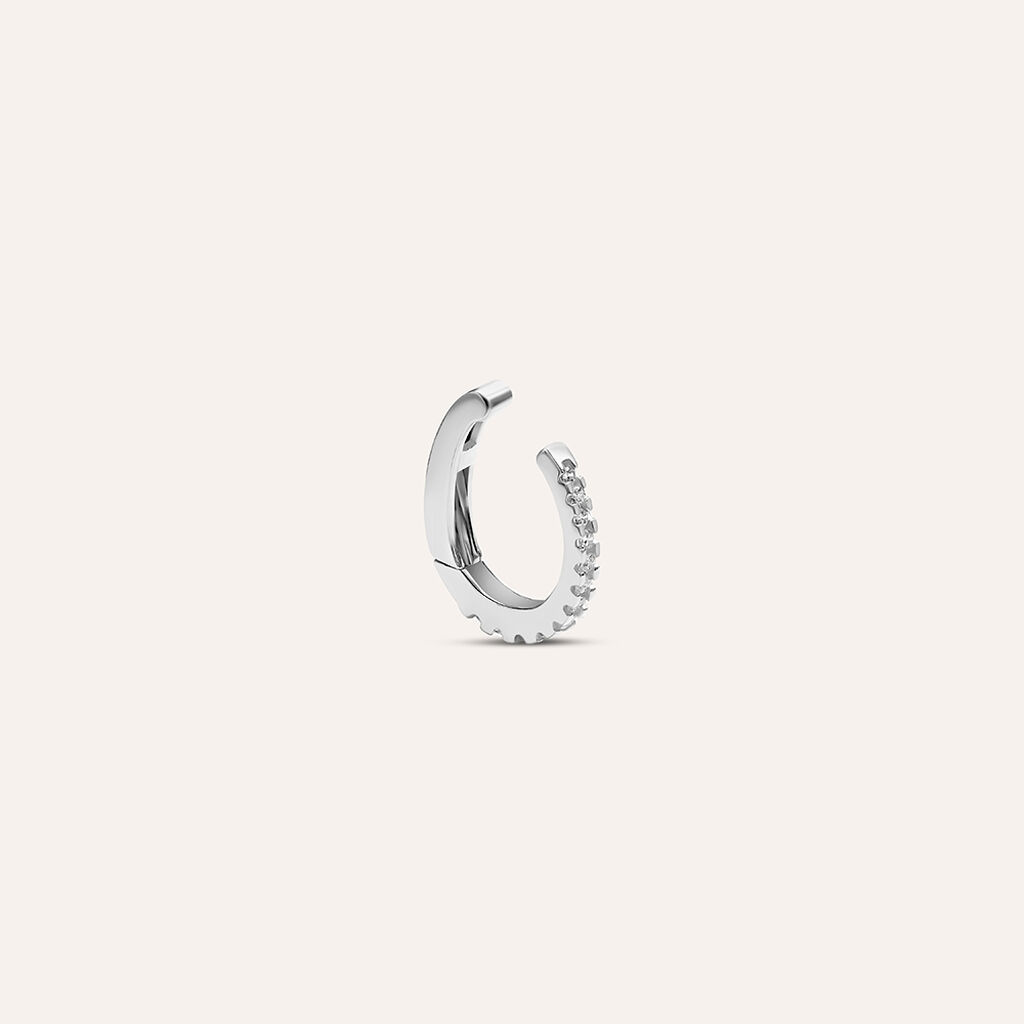Ear Cuff Bon Ton Oro Bianco Cubic Zirconia - Ear Cuff Donna | Stroili