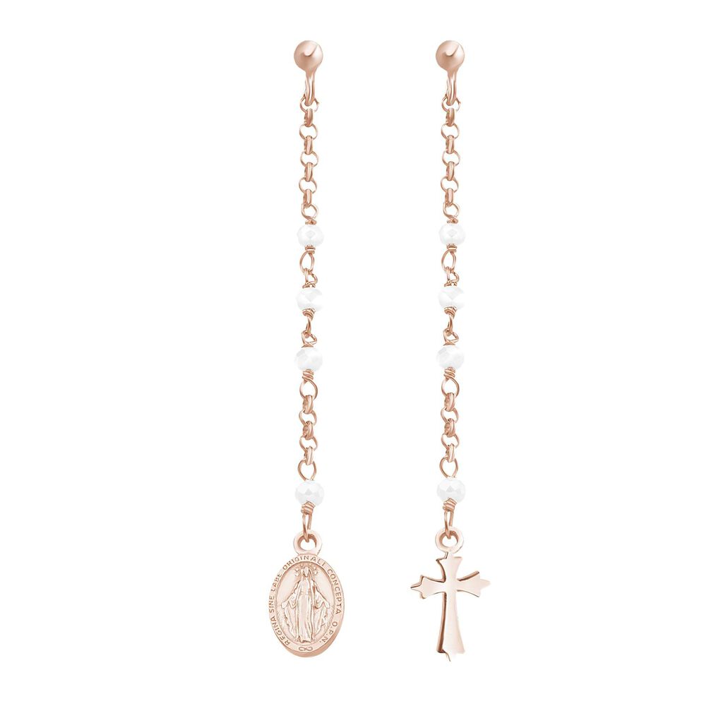 Orecchini rosario in argento rodiato - Orecchini Pendenti Donna | Stroili