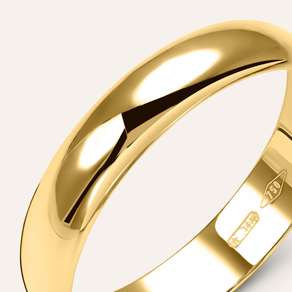 Fede Mantovana Leggera 4 mm Oro Giallo - Anelli con Incisione Unisex | Stroili