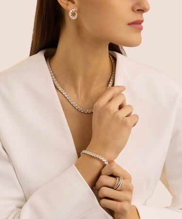 Orecchini Lobo Red Carpet Argento Rodiato Cubic Zirconia