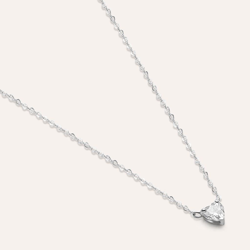 Collana Punto Luce Claire Oro Bianco Cubic Zirconia