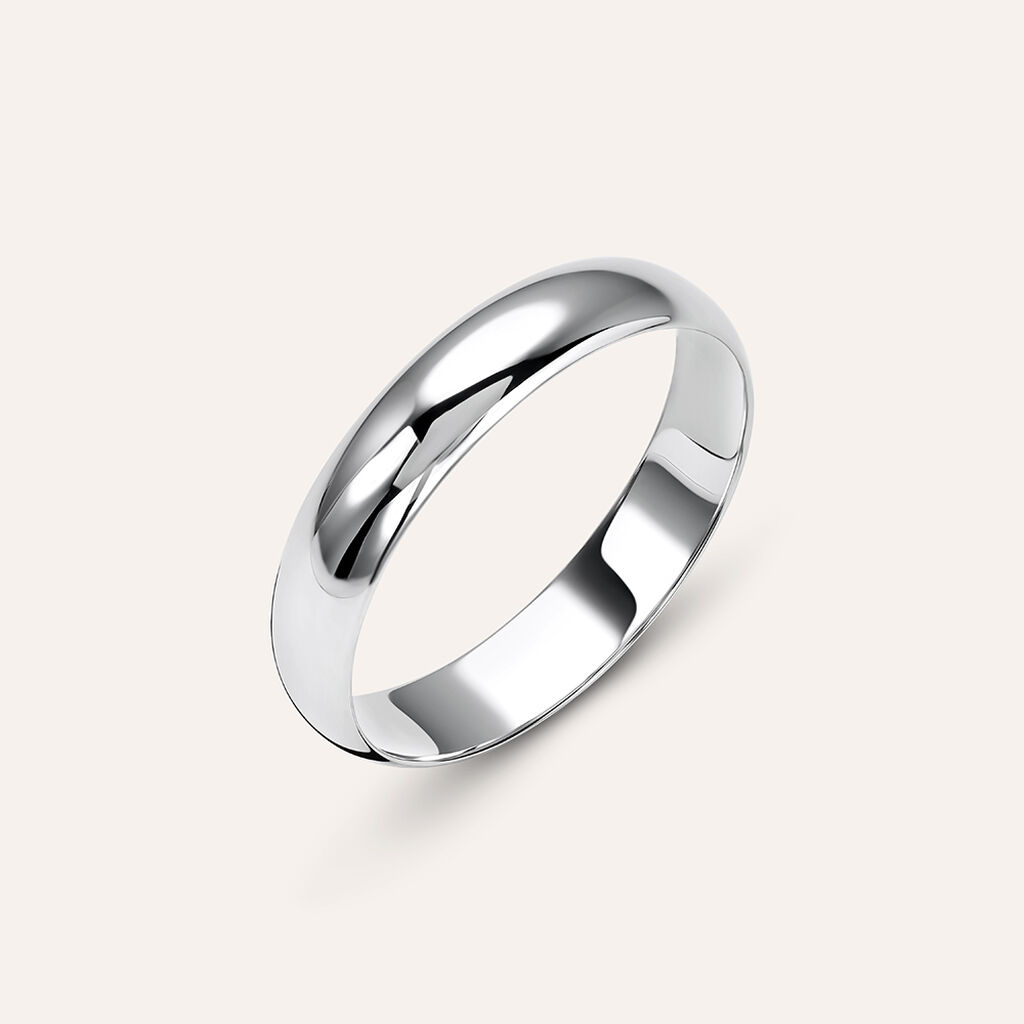 Fede Mantovana Leggera 4 mm Oro Bianco