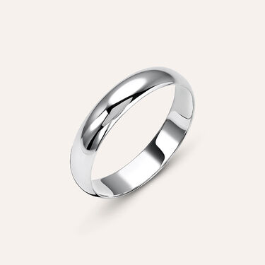 Fede Mantovana Leggera 4 mm Oro Bianco