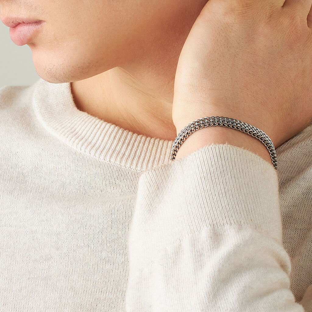 Bracciale Catena Man Code Acciaio - Bracciali Unisex | Stroili
