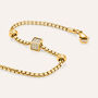Bead Essential Code Acciaio Dorato Cristallo