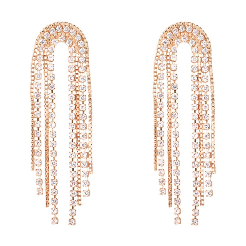 Orecchini Pendenti Romantic Shine Ottone Rosa Cristallo - Orecchini Pendenti Donna | Stroili