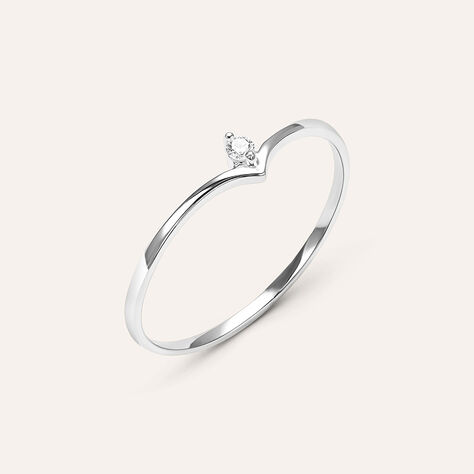 Anello Fantasia Sophia Oro Bianco Diamante - Anelli con Pietre Donna | Stroili