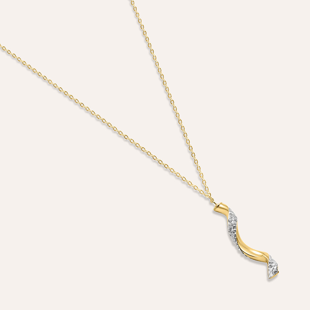 Collana Christelle Oro Giallo Cristallo