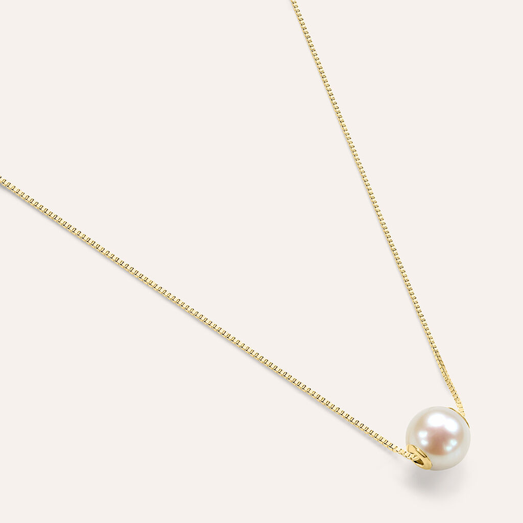 Collana Gabrielle Oro Giallo Perla D'Acqua Dolce - Collane Donna | Stroili