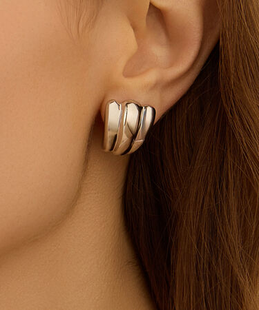 Orecchini Lobo Silver Collection Argento Rodiato