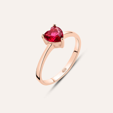 Anello Solitario Silver Rainbow Argento Rosa Cubic Zirconia - Anelli con Pietre Donna | Stroili