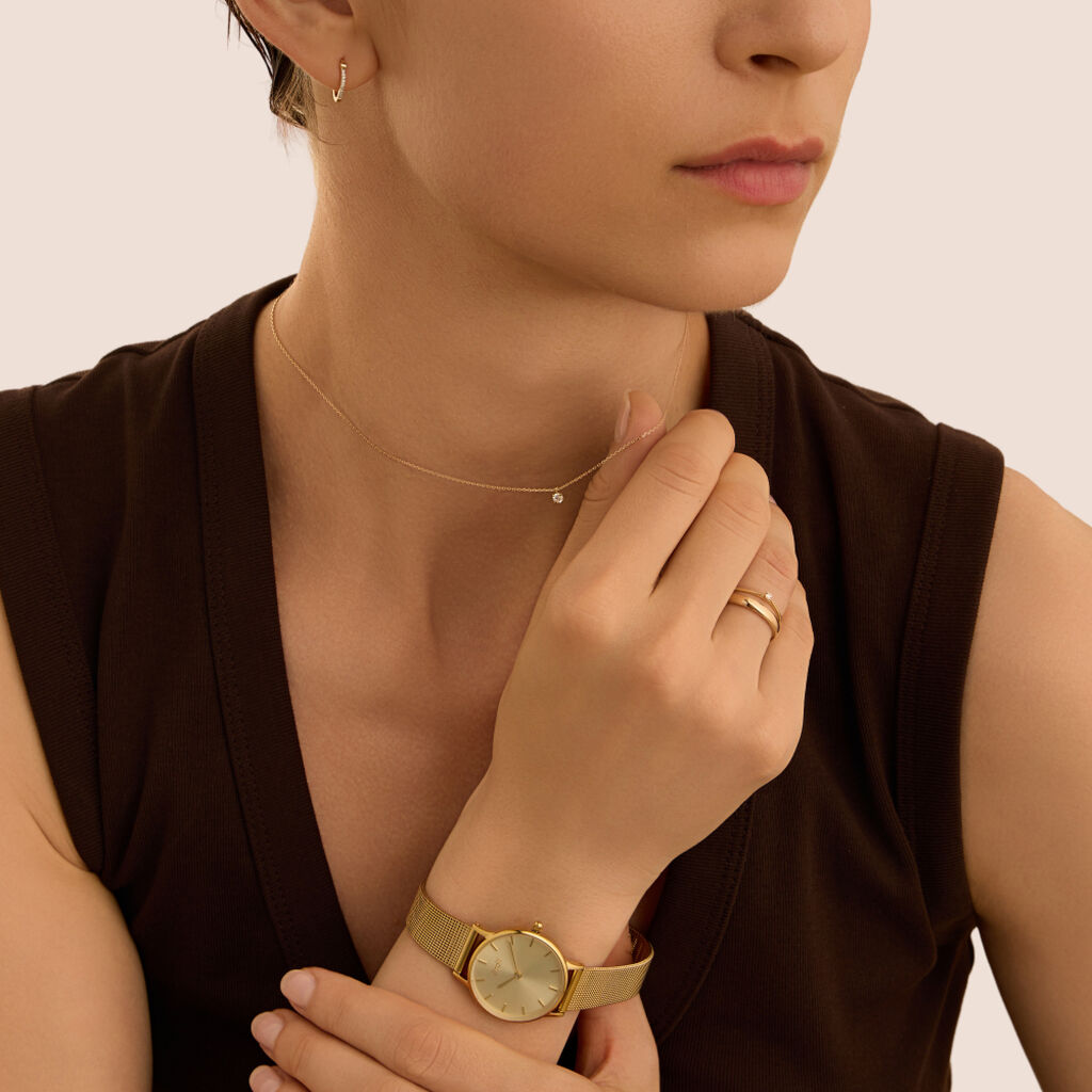 Collana Punto Luce Grace Oro Giallo Diamante