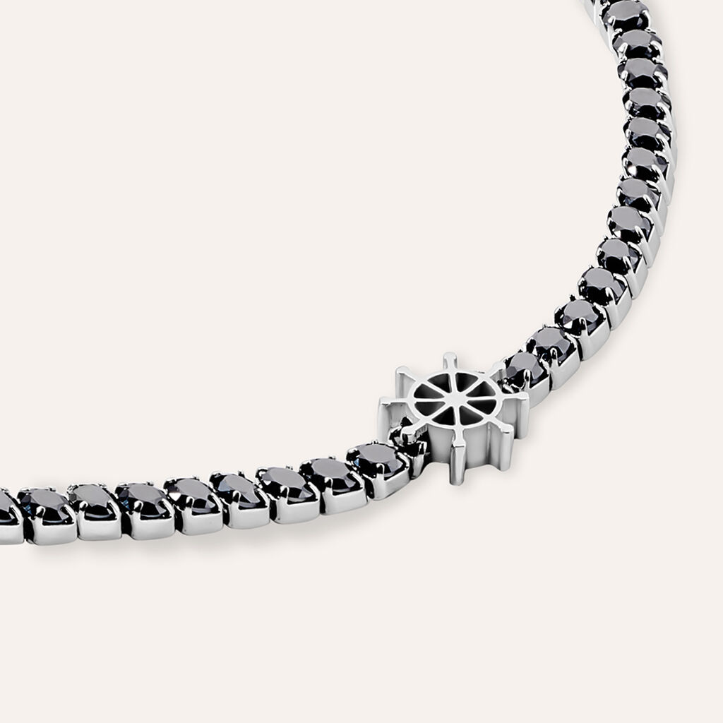 Bracciale Tennis Man Code Acciaio Cubic Zirconia