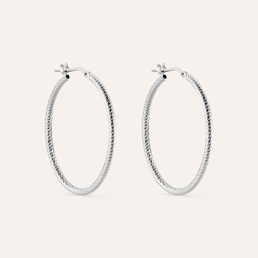 Orecchini A Cerchio Silver Collection Argento Rodiato