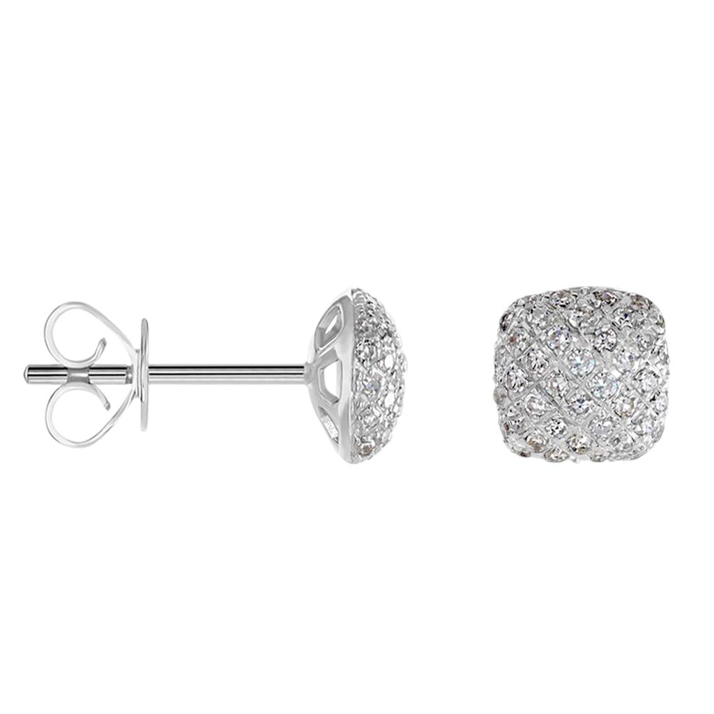 Orecchini Lobo Sophia Oro Bianco Diamante - Orecchini a Lobo Donna | Stroili