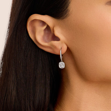 Orecchini Lobo Silver Elegance Argento Rodiato Cubic Zirconia - Orecchini a Lobo Donna | Stroili