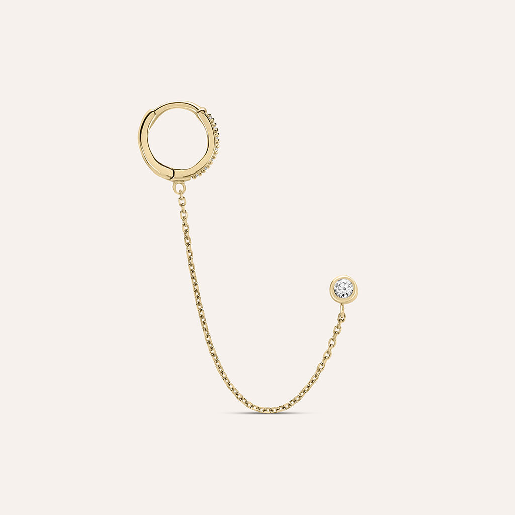 Mono Orecchino Lobo Punto Luce Golden Dreams Placcato Oro Giallo Cubic Zirconia - Mono Orecchino Donna | Stroili