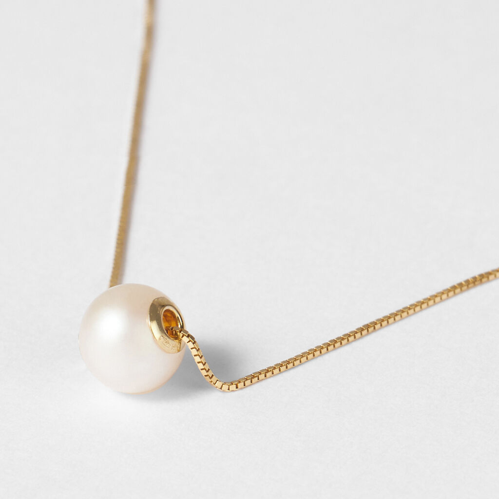 Collana Gabrielle Oro Giallo Perla D'Acqua Dolce - Collane Donna | Stroili
