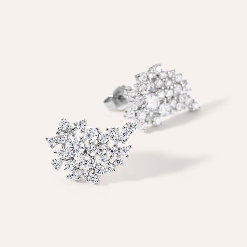 Orecchini Lobo Climber Silver Elegance Argento Rodiato Cubic Zirconia