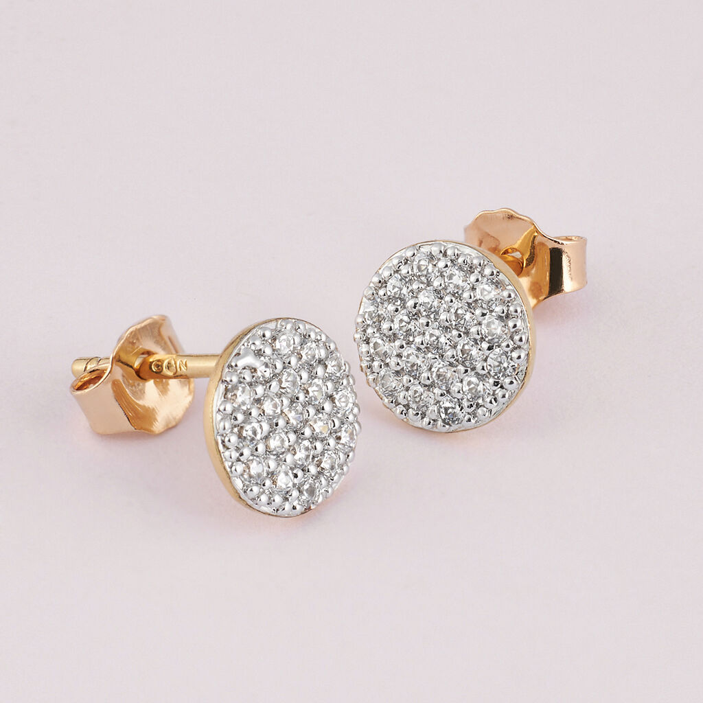 Orecchini Lobo Golden Dream Placcato Oro Giallo Cubic Zirconia