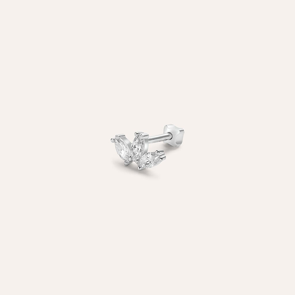 Piercing Orecchio Tragus Helix Conch Bon Ton Oro Bianco Cubic Zirconia - Piercing Orecchio Donna | Stroili