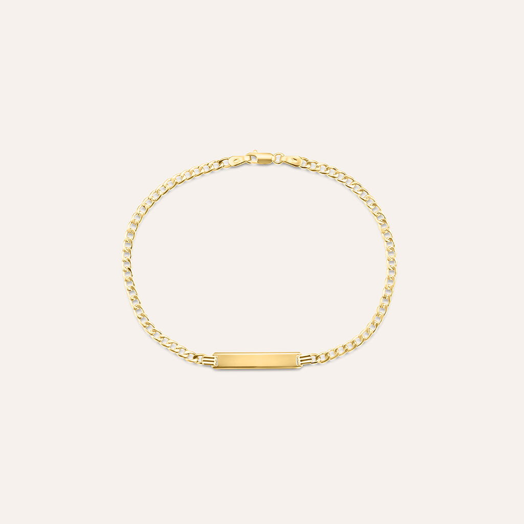 Bracciale Con Targhetta Oro Uomo Oro Giallo