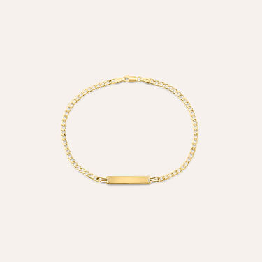 Bracciale Con Targhetta Oro Uomo Oro Giallo