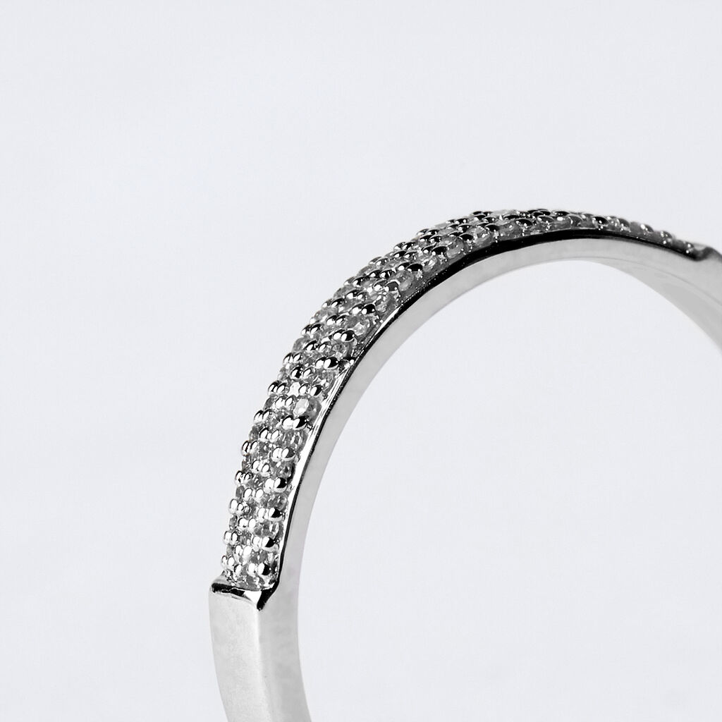 Anello Fascia Sophia Oro Bianco Diamante - Anelli con Pietre Donna | Stroili