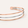 Bangle Sunrise Acciaio Bicolore Bianco / Rosa