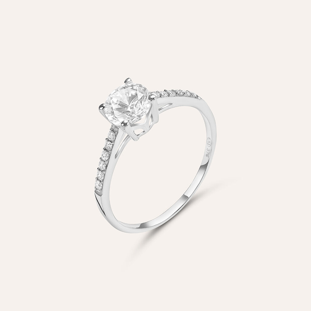 Anello Solitario Claire Oro Bianco Cubic Zirconia - Anelli con Pietre Donna | Stroili