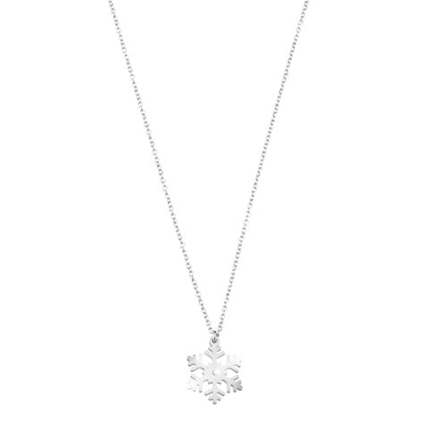 Girocollo fiocco di neve in acciaio e cristalli - Collane Donna | Stroili