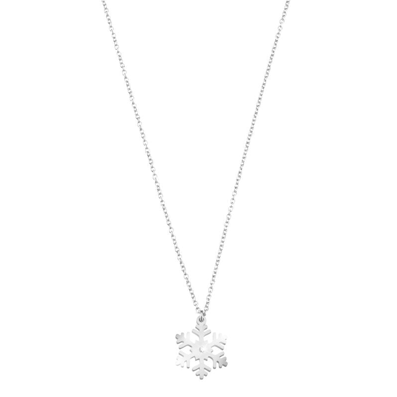 Girocollo fiocco di neve in acciaio e cristalli - Collane Donna | Stroili
