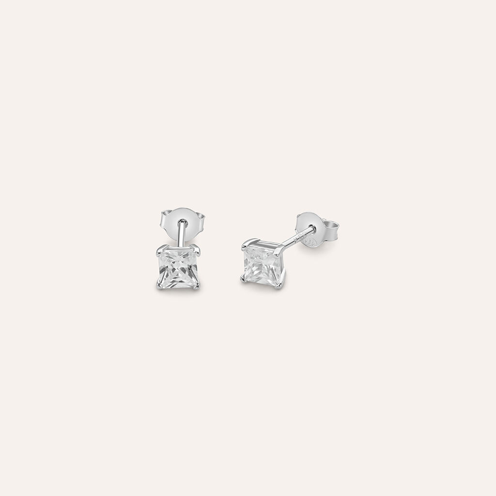 Orecchini Lobo Punto Luce Silver Elegance Argento Rodiato Cubic Zirconia - Orecchini a Lobo Donna | Stroili