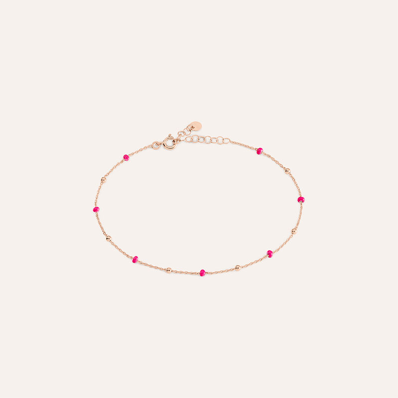 Cavigliera Silver Collection Argento Rosa Pietra sintetica - Cavigliere Donna | Stroili