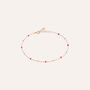 Cavigliera Silver Collection Argento Rosa Pietra sintetica