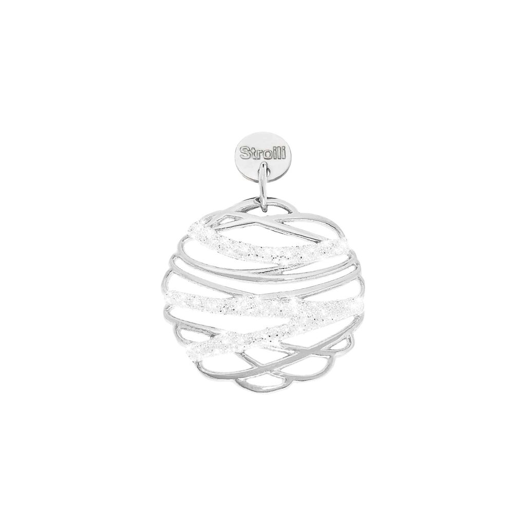 Charm in argento rodiato e glitter - Charms Donna | Stroili