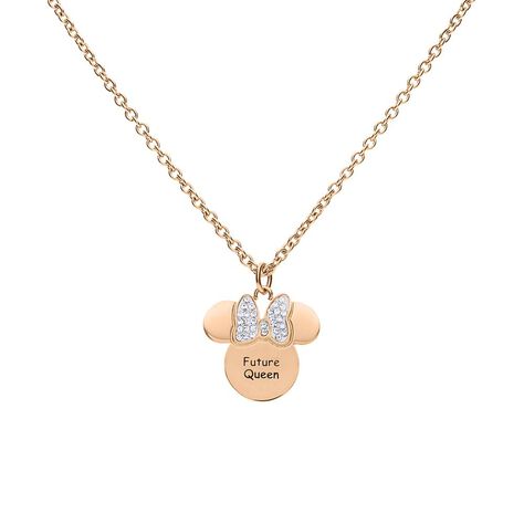 Collana Lady Message Acciaio Rosato Disney e Cristalli - Collane Bambino | Stroili