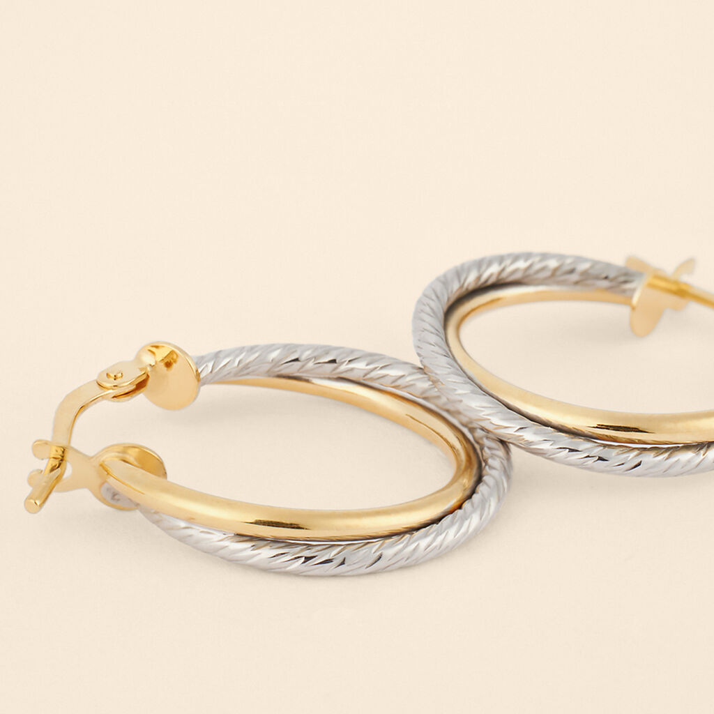 Orecchini A Cerchio Toujours Oro Bicolore - Orecchini a Cerchio Donna | Stroili