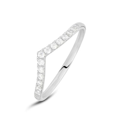 Anello Claire Oro Bianco Zircone - Anelli con Pietre Donna | Stroili