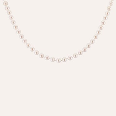 Collana Gabrielle Oro Bianco Perla D'Acqua Dolce Cubic Zirconia